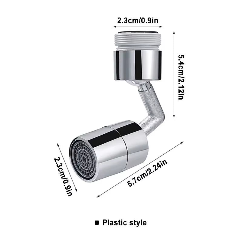 Universal 720 Degree Swivel Tap Aerator Splash-Proof Water Saving ABS Plastic Faucet Spray Head Extender for Wash Basin