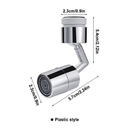 Universal 720 Degree Swivel Tap Aerator Splash-Proof Water Saving ABS Plastic Faucet Spray Head Extender for Wash Basin