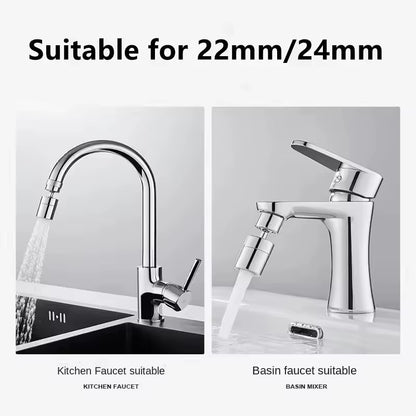 Universal 720 Degree Swivel Tap Aerator Splash-Proof Water Saving ABS Plastic Faucet Spray Head Extender for Wash Basin