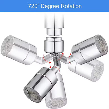 Universal 720 Degree Swivel Tap Aerator Splash-Proof Water Saving ABS Plastic Faucet Spray Head Extender for Wash Basin