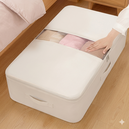 Under Bed Storage Container – Foldable Clothes Organizer with Zipper