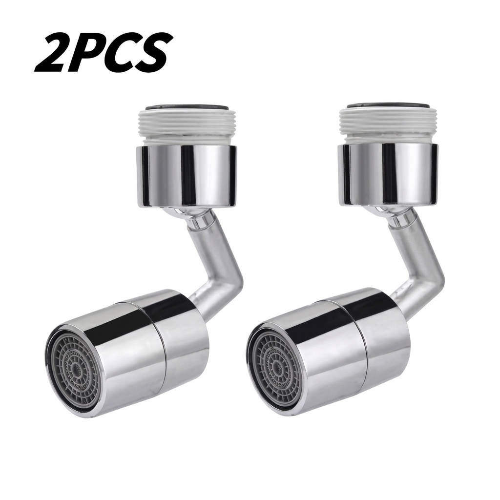 720° Swivel Faucet Extender – Splash-Proof Water Saver for Easy Sink Cleaning