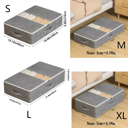 Under Bed Storage Container – Foldable Clothes Organizer with Zipper