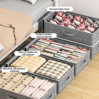 Under Bed Storage Container – Foldable Clothes Organizer with Zipper