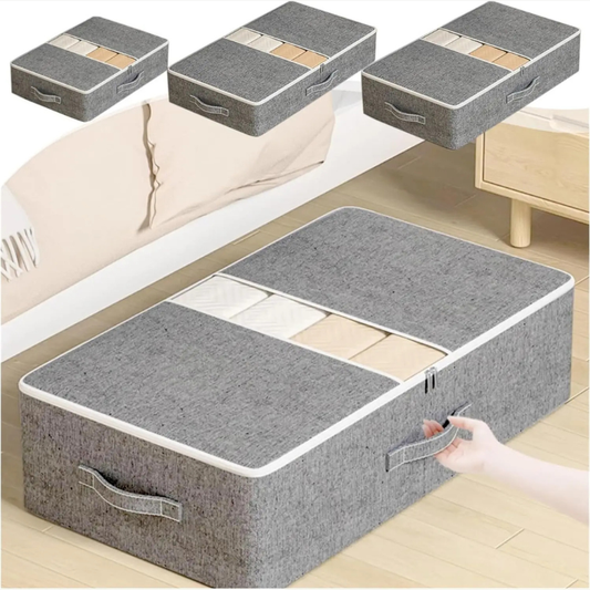 Under Bed Storage Container – Foldable Clothes Organizer with Zipper
